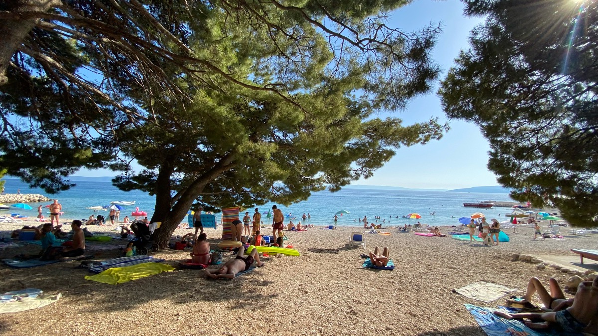 Kemp Riviera Makarska, pláž (Táta)